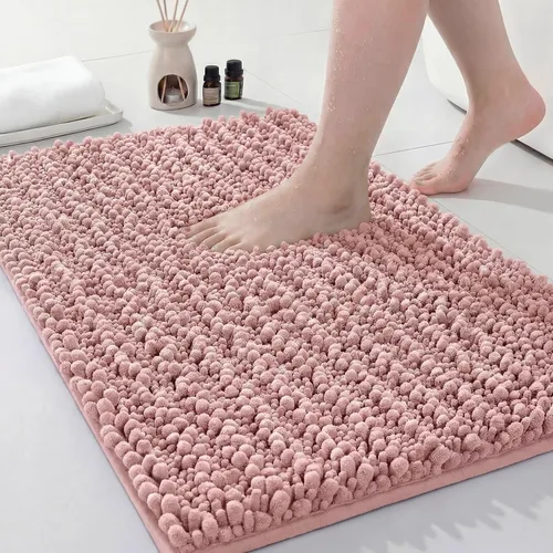 Miniatura 41 de Disolla Alfombra de baño pequeña, antideslizante, lavable, color beige, 17 x 24 pulgadas, súper absorbente, suave, alfombra de baño de felpilla