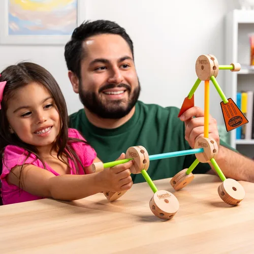 Miniatura 9 de Tinkertoy - Juego de construcción retro en lata - 50 piezas