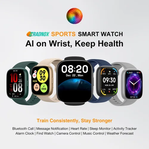 Miniatura 9 de Reloj inteligente con Alexa y llamadas Bluetooth, pantalla táctil HD de 1.83 pulgadas, reloj de fitness con monitor de frecuencia cardíaca/sueño, 30
