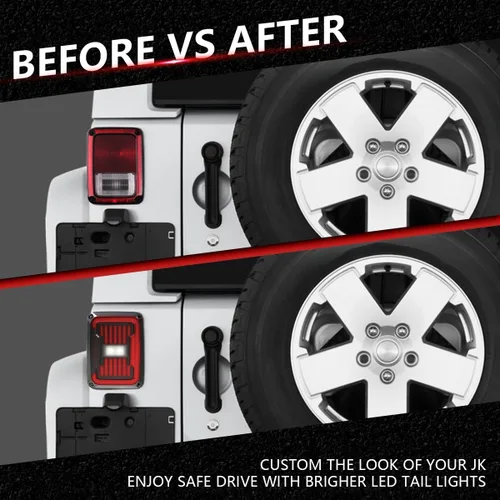 Miniatura 7 de Luces traseras LED compatibles con 2007-2017 Jeep Wrangler JK, luz de freno de marcha atrás, luces traseras de respaldo, lámparas de marcha diurna