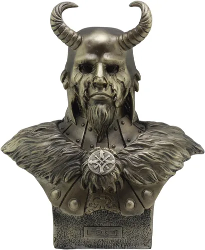 Ebros Shapeshifter Half God and Half Jotunn Loki Busto Estatua 10.25 pulgadas de alto nórdico vikingo dios del trickster príncipe Asgard figura