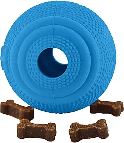Miniatura 3 de Tricky Treat Rugby Ball - Dispensador de golosinas para perros, impresionante alivio de ansiedad y aburrimiento, diversión y juguete básico