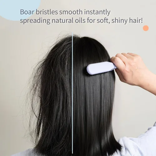 Miniatura 6 de Uffy MiniPop - Cepillo de viaje para el cabello, mini cerdas de jabalí plegables para mujeres, hombres y niños, peine compacto apto para niños