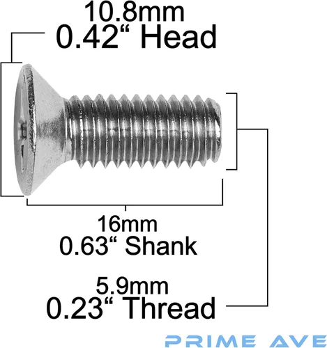 Miniatura 2 de Tornillos rotores de disco de freno – Tornillos de retención de rotor de freno delantero/trasero de acero inoxidable – Tornillos de rotor