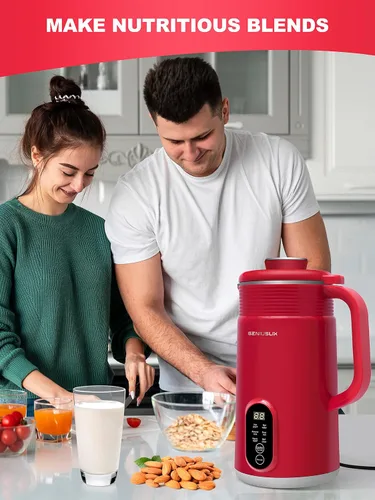 Miniatura 6 de Máquina para hacer leche de nuez para leche casera, a base de plantas con limpieza automática y control de temperatura, máquina de leche de soja