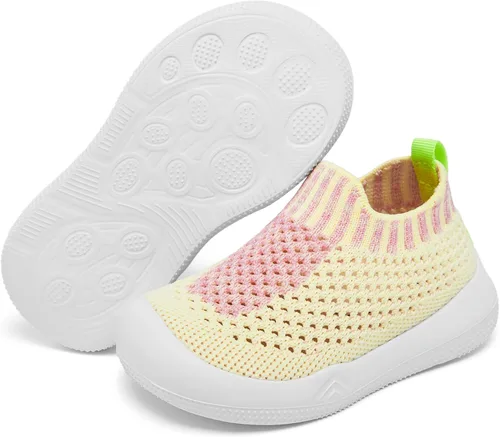 Miniatura 7 de Engtoy Zapatos de bebé para niños y niñas, zapatos para caminar, ligeros, transpirables, de malla, zapatos antideslizantes con suela de goma suave
