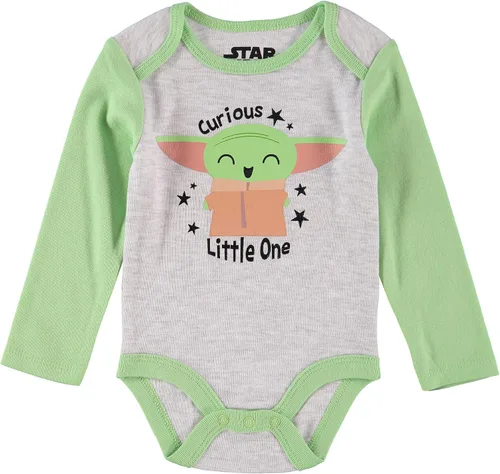 Miniatura 3 de STAR WARS Mandalorian The Child Baby Boys Baby Yoda - Conjunto de tres piezas - Ropa para bebé niño con mameluco, pantalones y sombrero