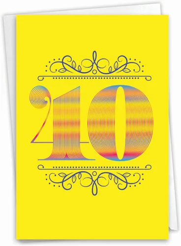 Miniatura 9 de NobleWorks 40 In Celsius C9572MBG Divertida tarjeta de felicitación de cumpleaños de hito con sobre (4.63 x 6.75 pulgadas)