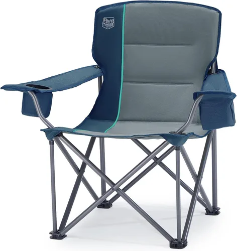 Miniatura 17 de TIMBER RIDGE Silla de Campamento Acolchada para 3 Personas con Portavasos y Bolsillos, Sillas de Campamento Plegables Loveseat para Exteriores