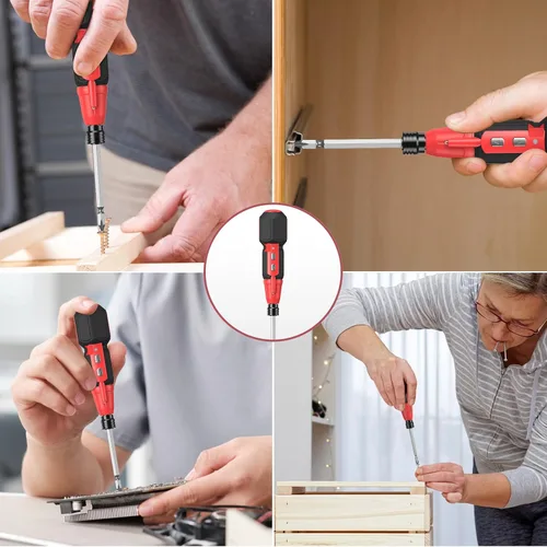 Miniatura 8 de LOFICOPER Kit de destornillador eléctrico inalámbrico, destornillador eléctrico recargable, mini destornillador eléctrico con 10 puntas, soporte