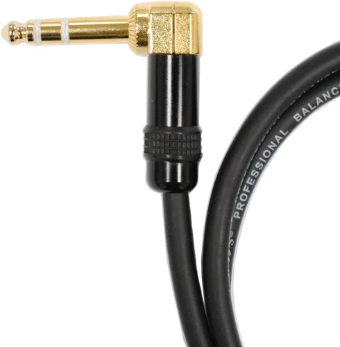 Miniatura 2 de Audio2000's C26006 - Cable TRS de ángulo recto a 1/4" TRS de 6 pies y 1/4 pulgadas