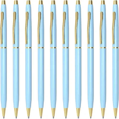 Miniatura 12 de Cambond Bolígrafos de metal – Bolígrafos de tinta negra para firma de libros de invitados de boda, diario y oficina, punta media de 0.039 pulgadas