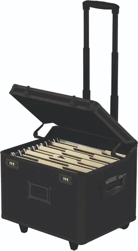 Miniatura 13 de Vaultz Caja de almacenamiento portátil de archivos con asa, 14.5 x 17.5 x 15.5 pulgadas, caja de seguridad móvil tamaño carta/legal, gabinete