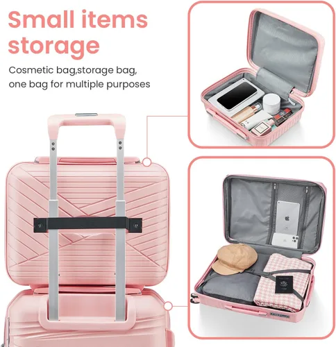Miniatura 181 de Merax Equipaje, maleta extensible rígida con ruedas giratorias ligeras, Negro -, 40/48/52