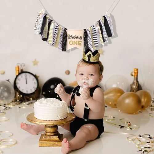 Miniatura 5 de Notorious ONE - Cartel para silla alta de primer cumpleaños – The Big One Smash Cake Garland