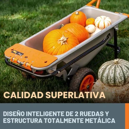 Miniatura 5 de Worx WG050 Aerocart 8 en 1 Carro de Jardín/Carretilla de Jardín de Alta Resistencia/Dolly
