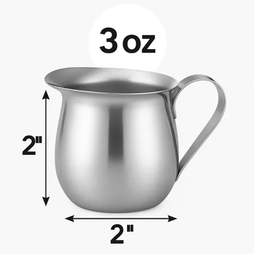 Miniatura 2 de Crema de campana de acero inoxidable para jarra de espuma de café expreso (2, 3 onzas)