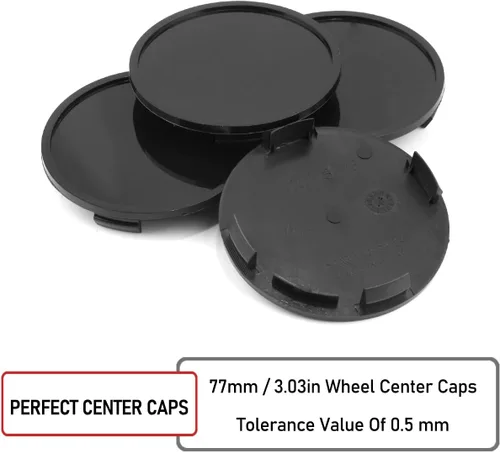 Miniatura 7 de RTrhinotuning 4 tapas centrales de rueda de 3.03 pulgadas / 3.031 in, base negra para accesorios de llanta de rueda Expedition 2015-2019 F150