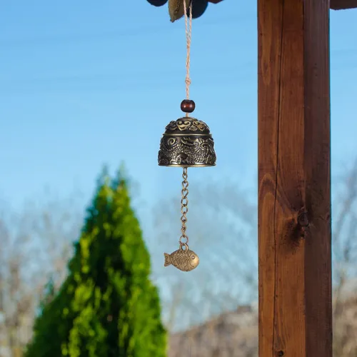 Miniatura 7 de 2 Piezas Campanas Fengshui Campanas de Dragón Vintage Campanillas de Viento Fengshui Buena Suerte Suministros Colgantes para Hogar Jardín Bendición