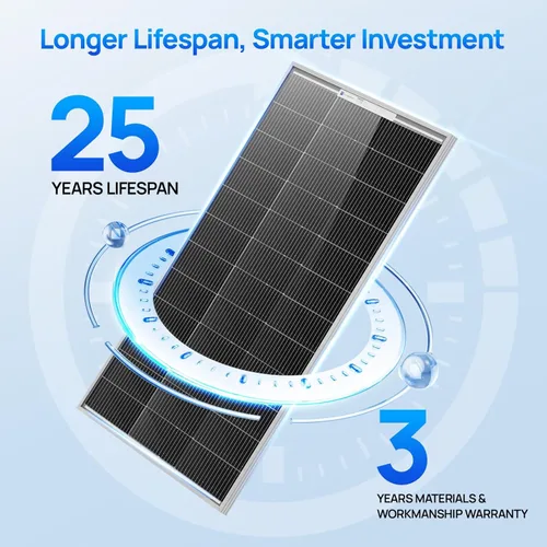 Miniatura 6 de ECO-WORTHY Paneles solares de 400 W, tipo N, 4 módulos de panel solar monocristalino de 100 vatios y 18 V para energía fotovoltaica fuera de la red