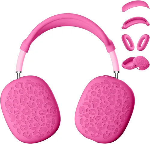 Miniatura 10 de Funda de silicona de leopardo para auriculares AirPods Max, funda para almohadillas para los oídos, funda para auriculares y diadema para AirPod Max