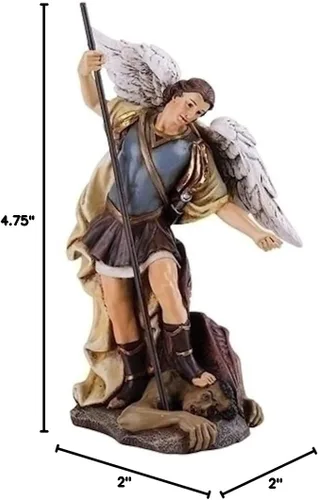 Miniatura 4 de Joseph's Studio de Roman Figura de San Miguel Arcángel, estatua de mesa religiosa de 4 pulgadas, colección renacentista, decoración de fe