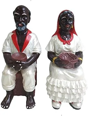 12" Francisco y Francisca Estatua San Santo Santa Santeria Yoruba