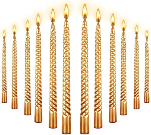 Juego de 12 velas cónicas de 10 pulgadas, velas cónicas que se queman durante 7 horas, palos largos, candelabros altos, cena, boda, Halloween (9.8
