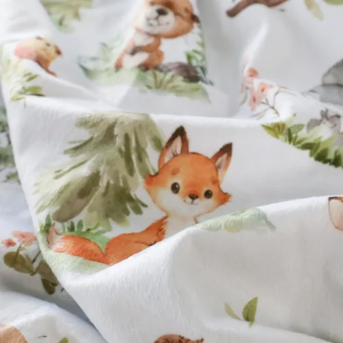 Miniatura 4 de BORITAR Manta de bebé para niños y niñas, súper suave de doble capa de minky con respaldo punteado, encantadora manta con diseño de animales