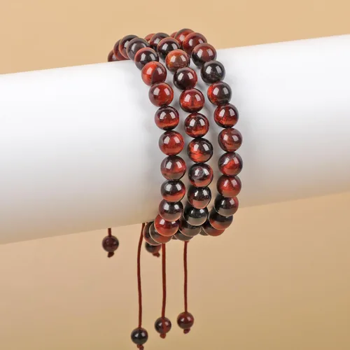 Miniatura 60 de AD Beads Pulseras de piedras preciosas unisex de 0.315 pulgadas (0.315 in), macramé curativo ajustable de 7 a 9 pulgadas Usa esta pulsera