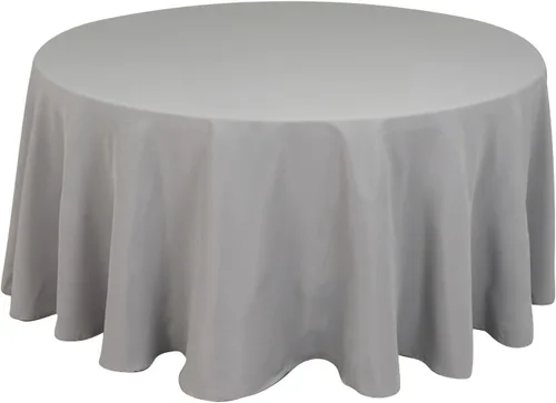 Miniatura 8 de Balsa Circle Manteles redondos color beige de 120 pulgadas de tela de alta calidad, manteles de tela para bodas, fiestas, recepción, banquetes