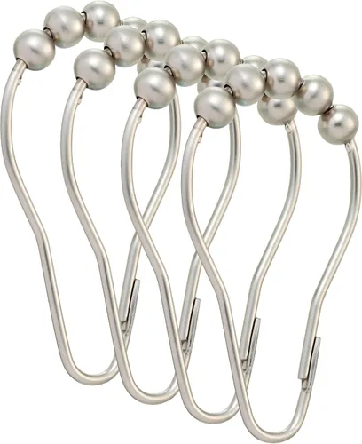 Miniatura 12 de Moen SR2100BN - Anillos enrollables para cortina de ducha, paquete de 12, níquel cepillado