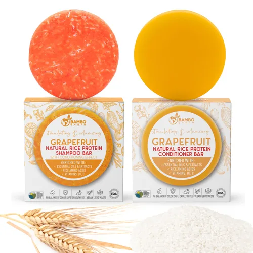 Miniatura 11 de Champú y acondicionador de agua con proteína de arroz sólido - Barras de champú y acondicionador para el cabello con todos los aceites esenciales