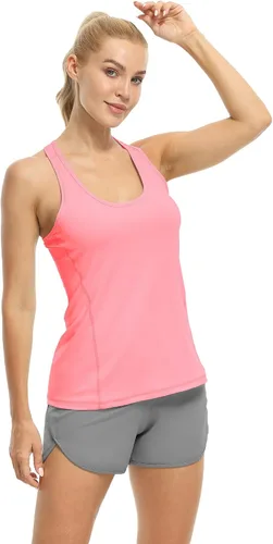 Miniatura 4 de Icyzone Camiseta deportiva con espalda cruzada, sin mangas, para mujer, paquete de 3