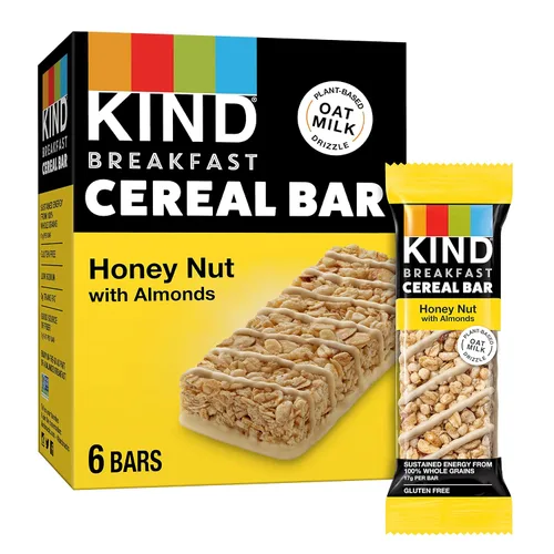 Miniatura 14 de KIND Barras de cereales para el desayuno, aperitivos sin gluten, chocolate con almendras, caja de 9.3 onzas (36 barras)