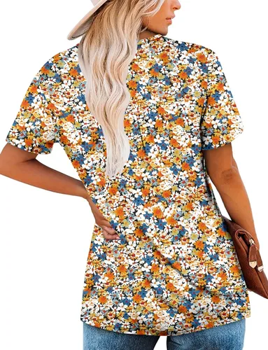 Miniatura 4 de ROSELINLIN - Camisas de manga corta para mujer, ajuste holgado, tops de verano para leggings