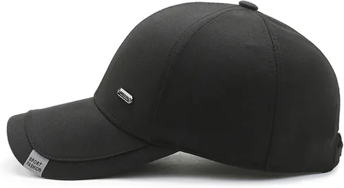 Miniatura 5 de talajee Gorra de béisbol de algodón para hombre y mujer, ajustable, para papá, color negro, para golf, de perfil bajo