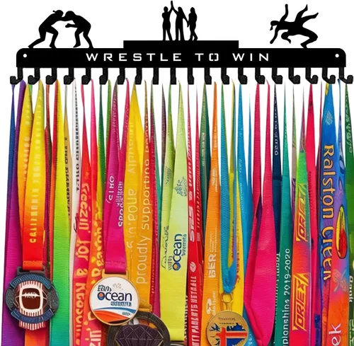 Miniatura 28 de Medal Hanger Display - She Believed She Could She Did - Personalized Medal Holder for Sport Race Runner Sturdy Steel Metal Plaque Over 63 Medals