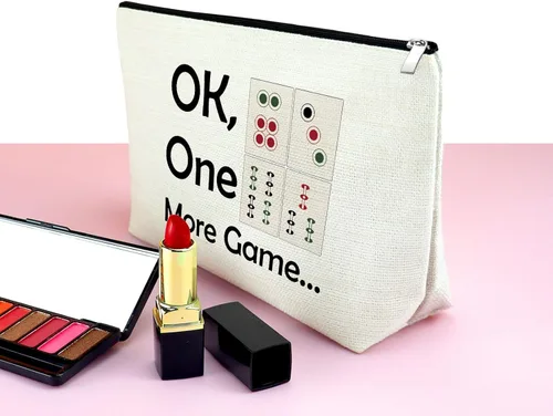 Miniatura 3 de Mxrymvu Bolsa de maquillaje Mahjong, 3 piezas, regalo para mujeres, bolsa de maquillaje, regalo para amiga, abuela, bolsa de cosméticos, regalo de 3