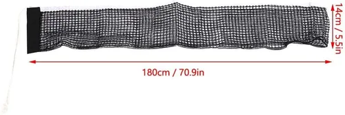 Miniatura 4 de Red de tenis de mesa, red de tenis de mesa portátil duradera, 70.9 * 5.5 in, accesorio de tenis de mesa rojo (negro)