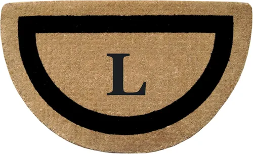 Miniatura 58 de Tapete de fibra de coco natural, para puerta de entrada, rectangular, resistente, para patio, atrapador de suciedad antideslizante, decoración