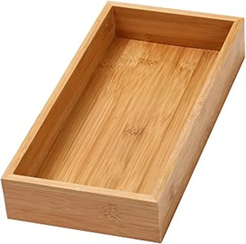 Miniatura 18 de YBM HOME Caja organizadora de cajones de bambú para cajón de cocina, oficina, dormitorio, habitación de los niños, manualidades, costura y baño