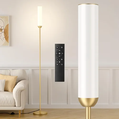 Miniatura 12 de Ambimall Lámpara de pie LED con control remoto, lámpara de pie de 65" con ajuste continuo de colores 3000K-6500K y brillo 30-100%, interruptor