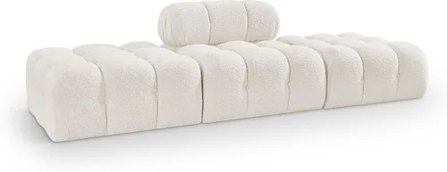 Miniatura 23 de Meridian Furniture 611Cream-S68A Colección Ames Moderno Sofá modular contemporáneo con tela de boucle color crema, modular para crear