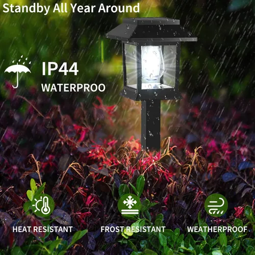 Miniatura 4 de Greluna Luces solares para exteriores, paquete de 6 luces solares impermeables de 6000 K de encendido/apagado automático para jardín, paisaje