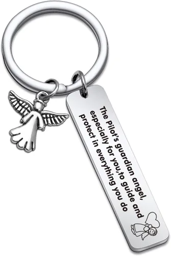 RSZOTW Llavero piloto piloto de aviación, joyería para marido de viaje seguro para hermana, regalo de BFF joyería