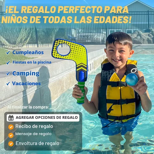 Miniatura 5 de Divertido juego de mini palos de hockey – Juega en la piscina y la playa o en casa – Para niños y adultos de todas las edades – Usa las paletas