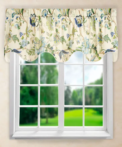 Miniatura 11 de Par de cortinas Brissac con cintas, de Ellis Curtain, 70 x 63", color rojo