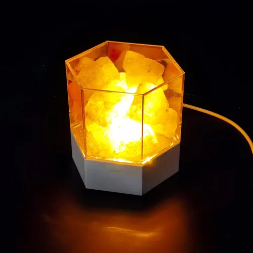 Miniatura 2 de Lámpara de sal de rosa natural para luz cálida y acogedora, perfecta como regalo o decoración del hogar