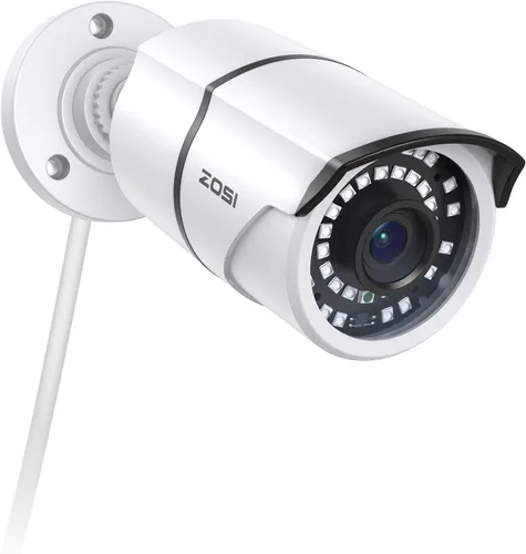 ZOSI ZG2615E Cámara IP PoE de 5 MP con visión nocturna para sistema de vigilancia de alimentación a través de Ethernet, solo funciona con ZOSI PoE